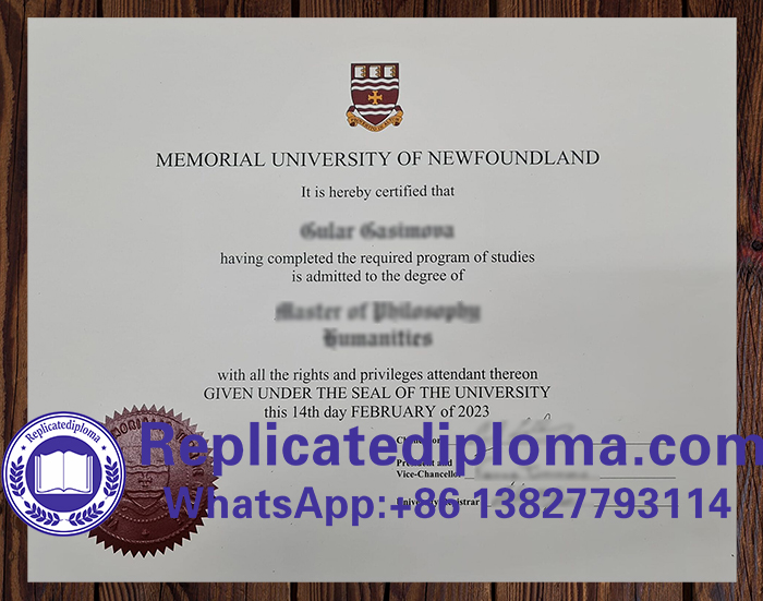 Memorial University of Newfoundland diploma