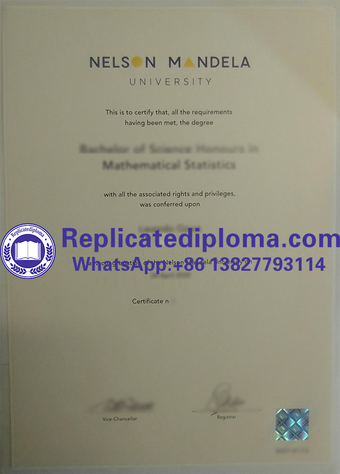 Nelson Mandela University diploma