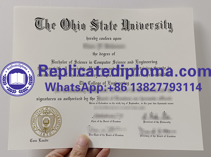 Ohio State University diploma