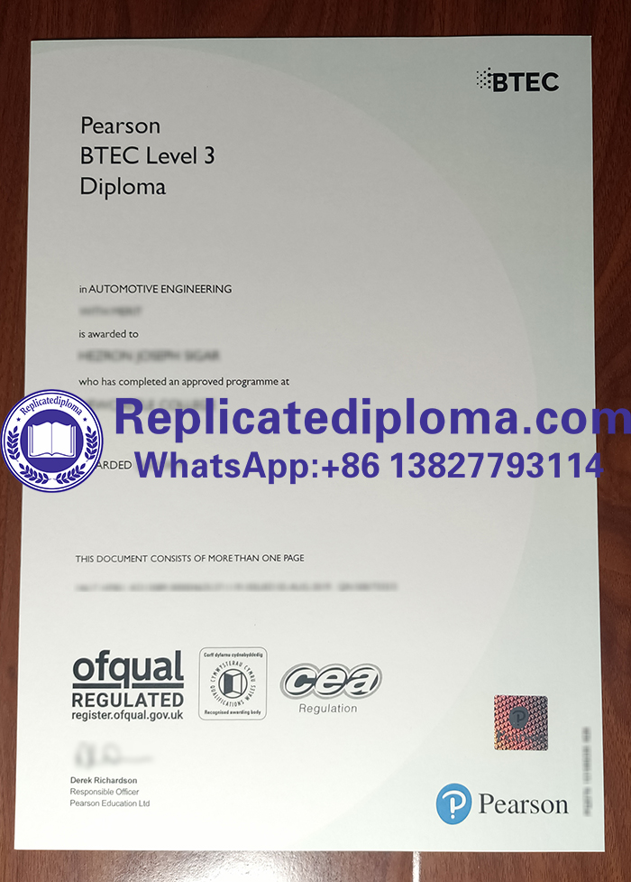 Pearson BTEC Level 3 Diploma