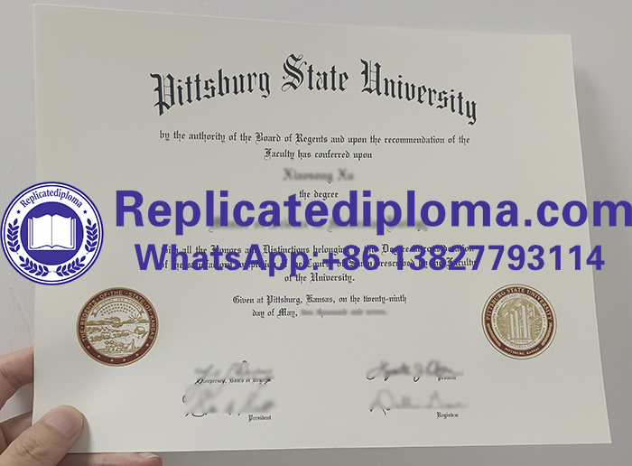 Pittsburg State University diploma