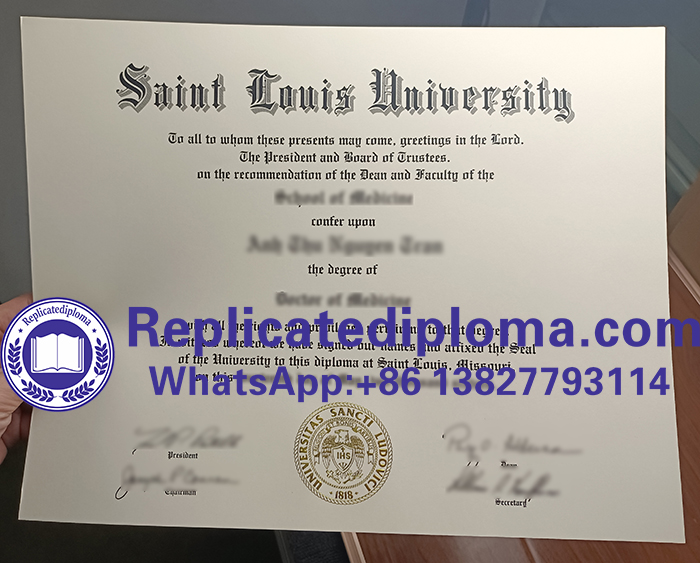 Saint Louis University diploma