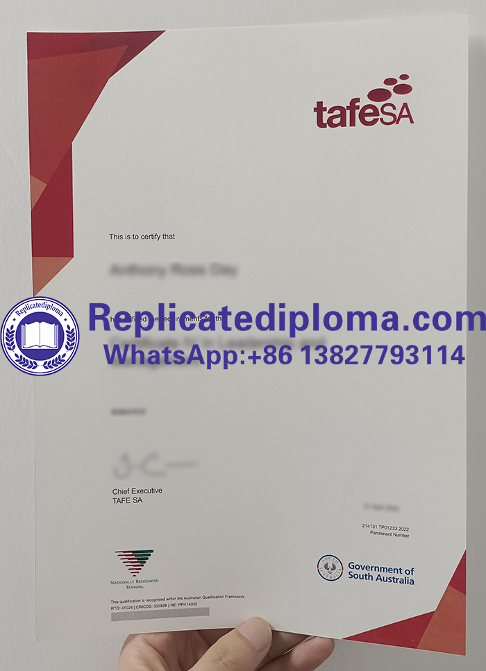 TAFE South Australia certificate