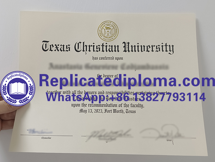 Texas Christian University diploma