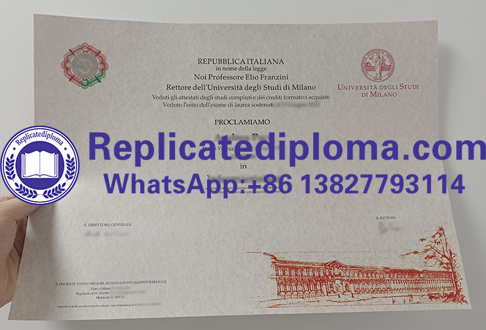 Università degli Studi di Milano diploma