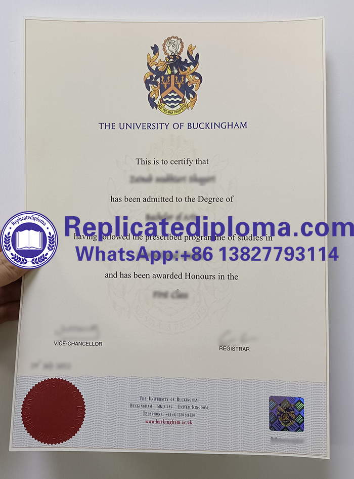 University of Buckingham diploma