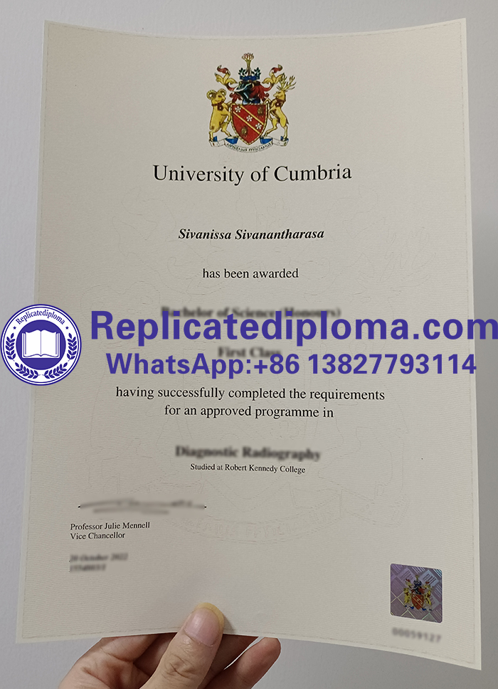 University of Cumbria diploma