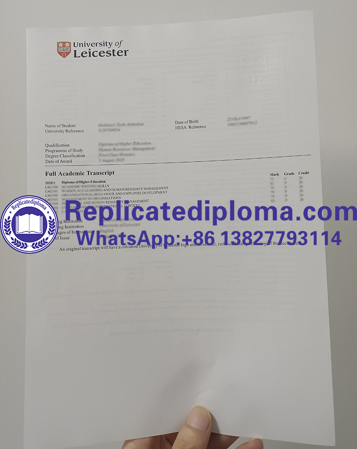 University of Leicester transcript