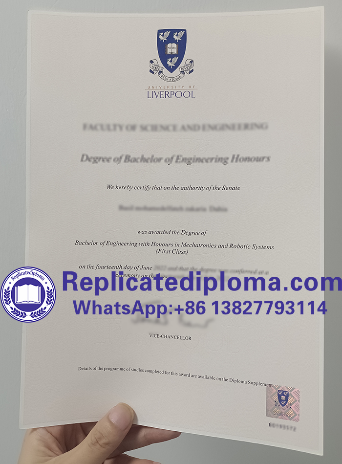 University of Liverpool diploma