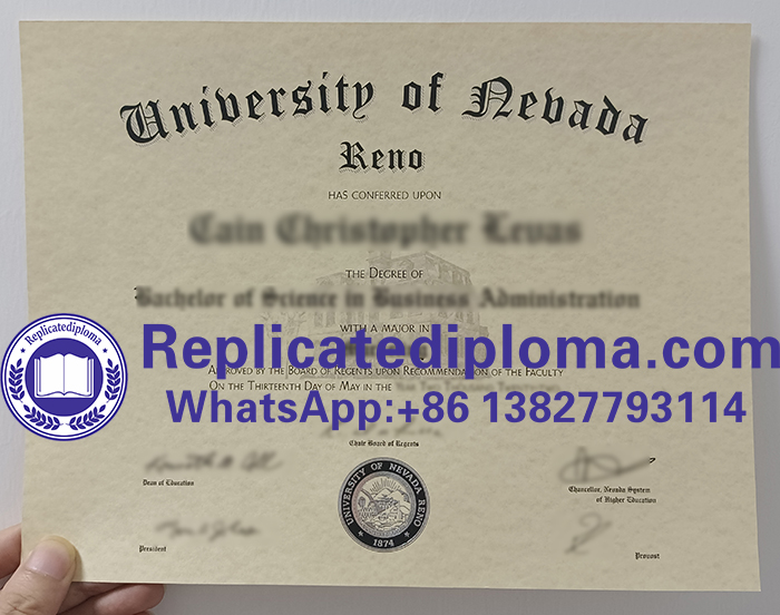 University of Nevada, Reno diploma