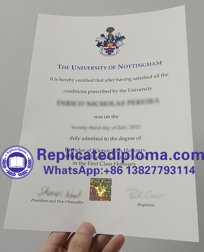 University of Nottingham diploma