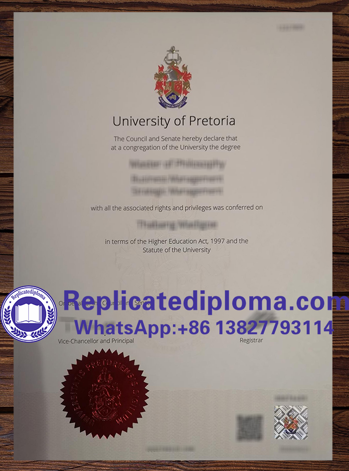 University of Pretoria diploma