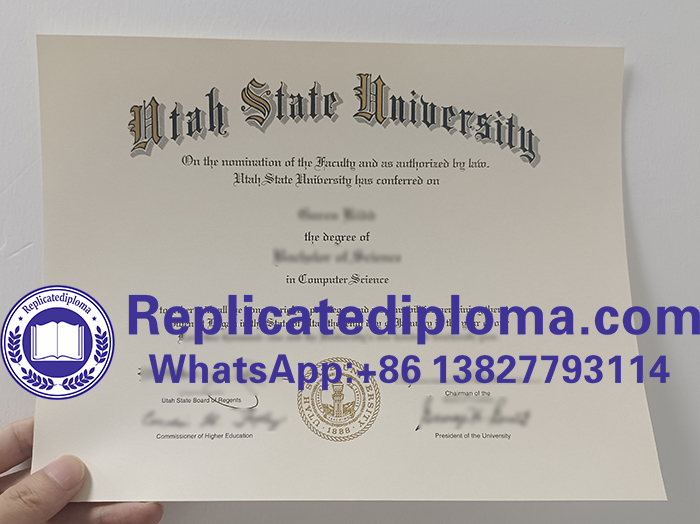 Utah State University diploma