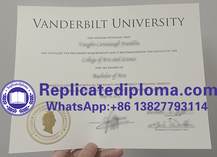 Vanderbilt University diploma