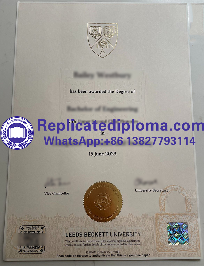 Leeds Beckett University degree certificate HD sample buy LBU diploma