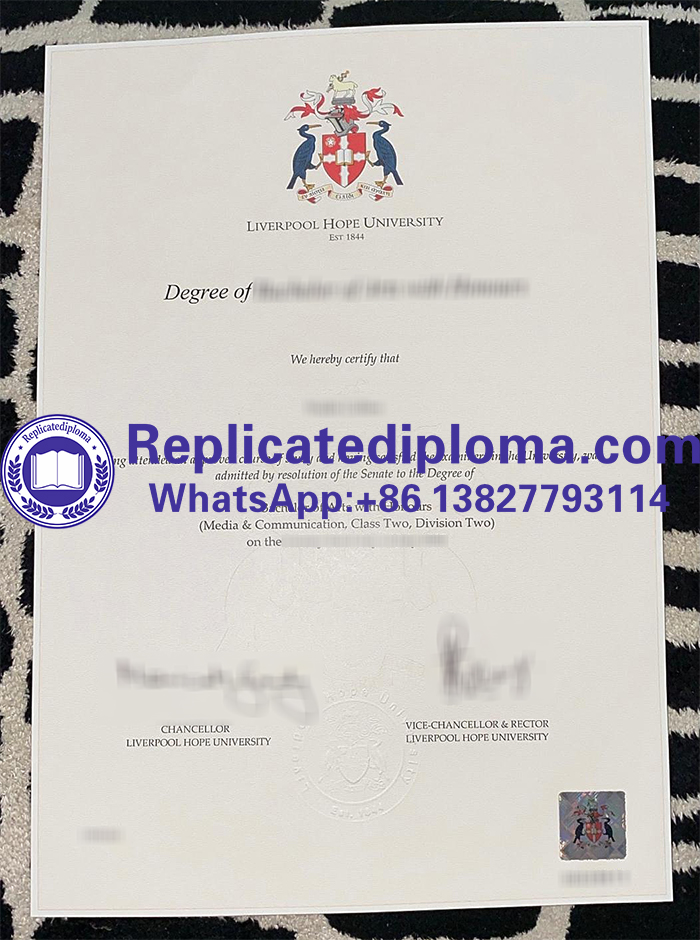 Liverpool Hope University diploma