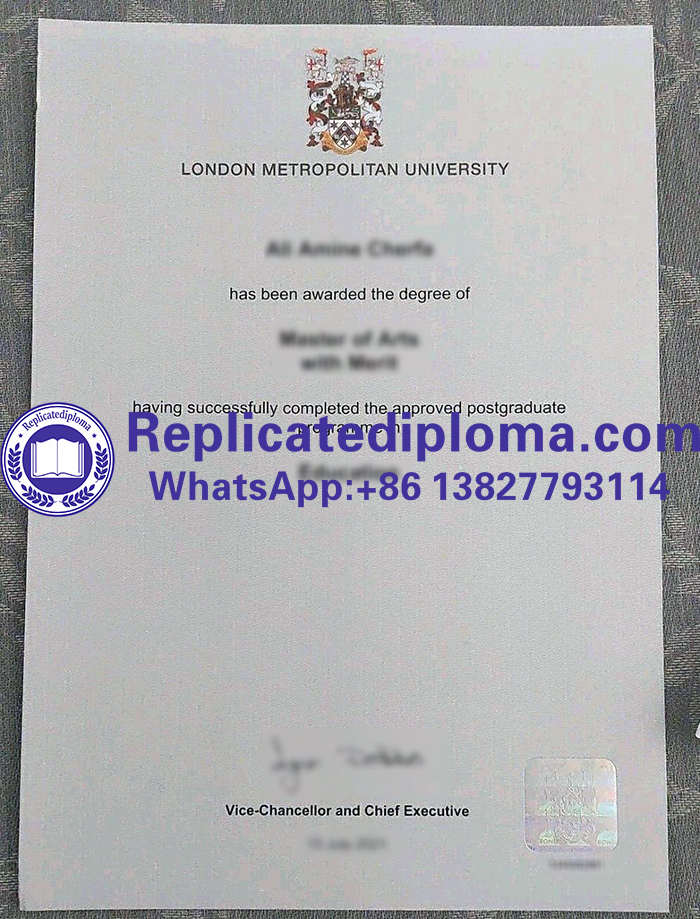 London Met diploma