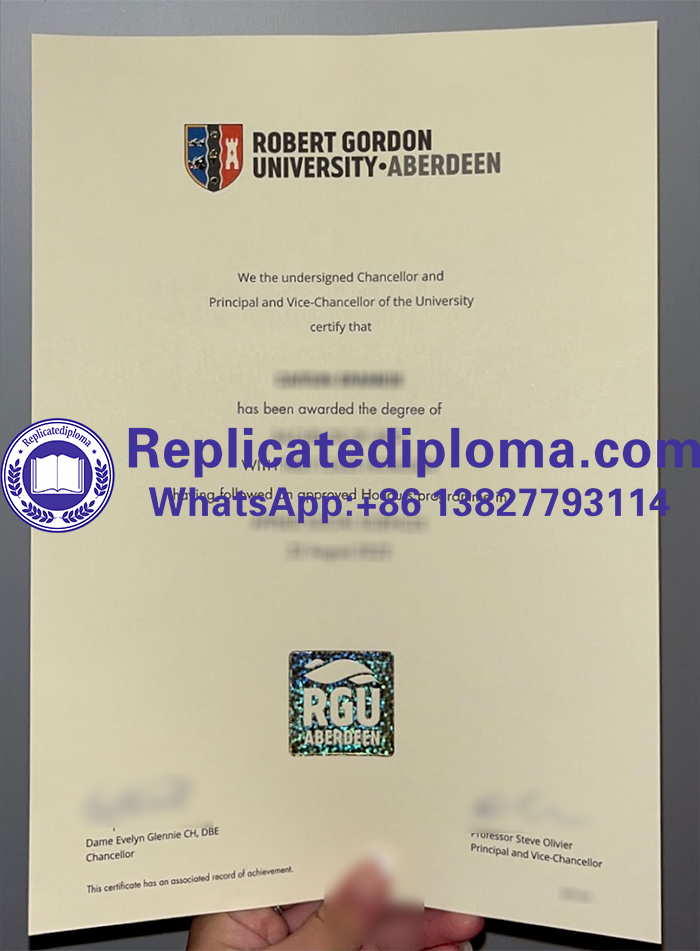 Robert Gordon University diploma