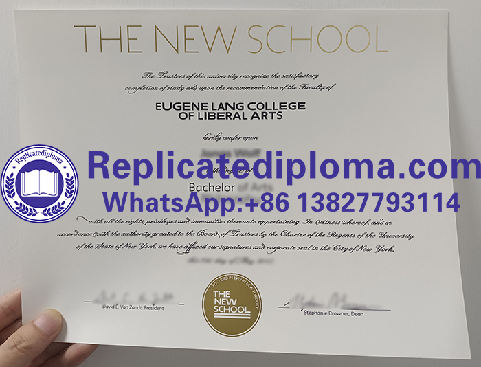 The New School diploma