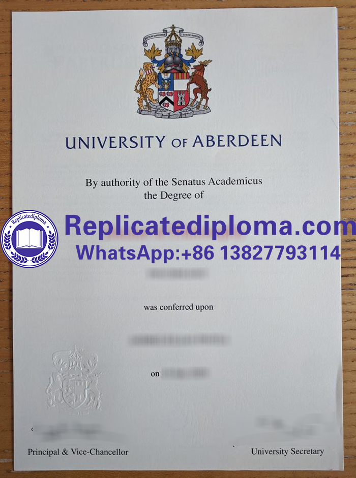 University of Aberdeen diploma