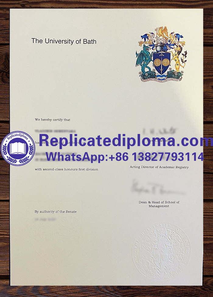 University of Bath diploma