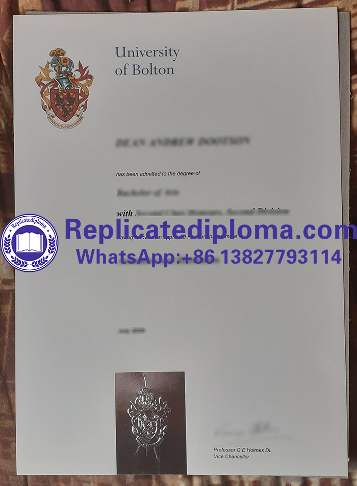 University of Bolton diploma