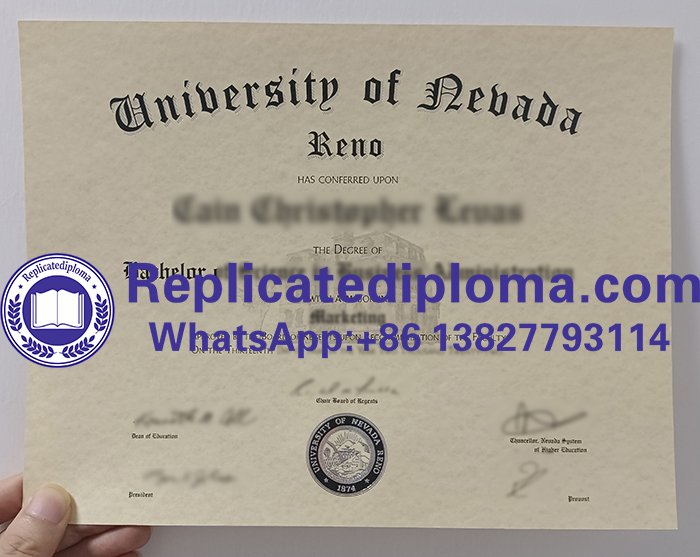 University of Nebada Reno diploma