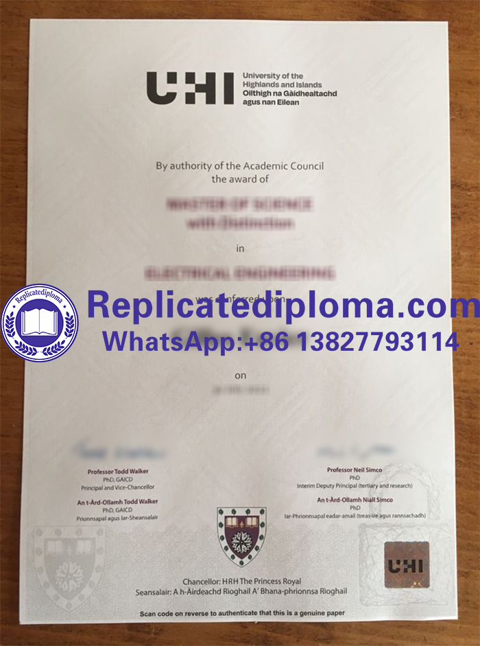 University of the Highlands and Islands diploma