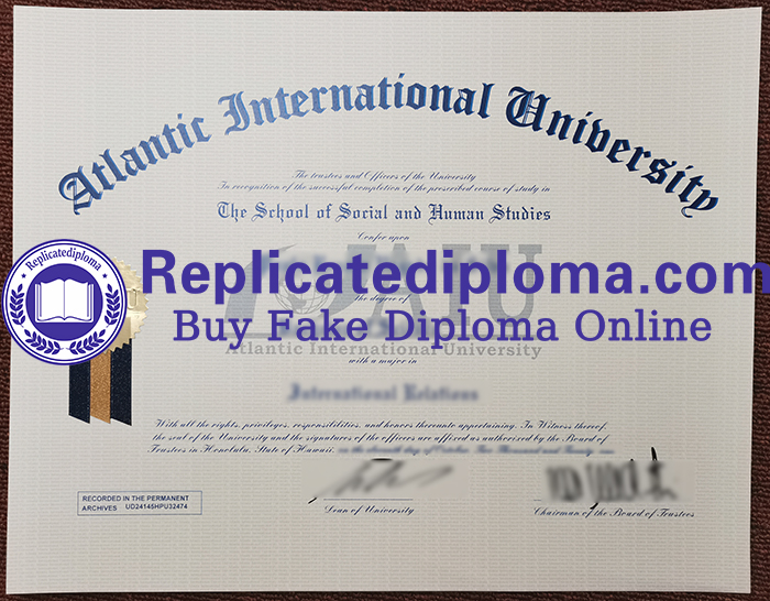 Atlantic International University diploma