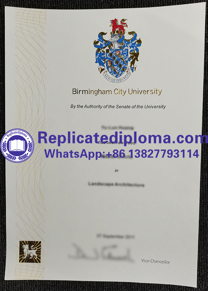 Birmingham City University diploma