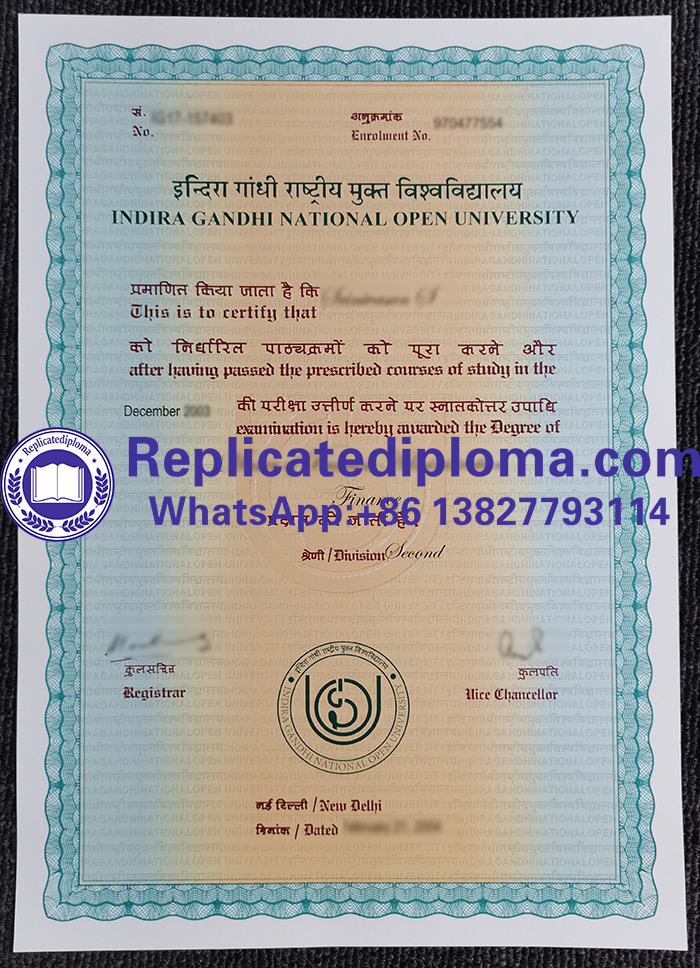 Indira Gandhi National Open University diploma