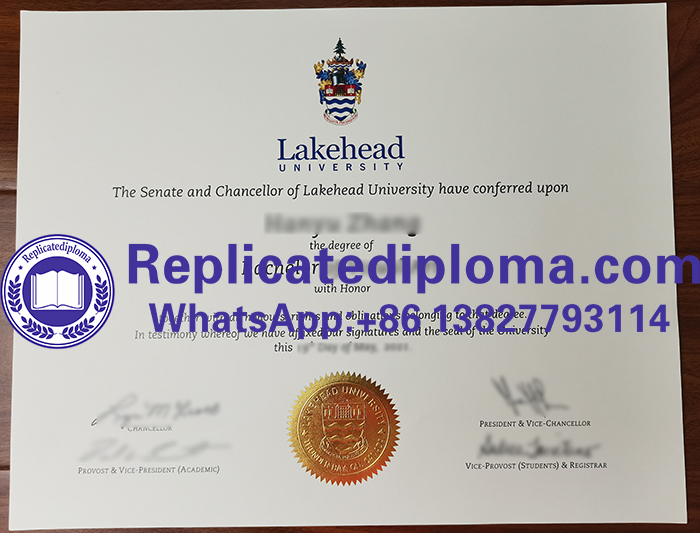 Lakehead University diploma