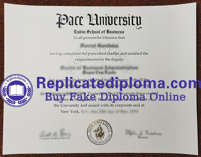 Pace University diploma