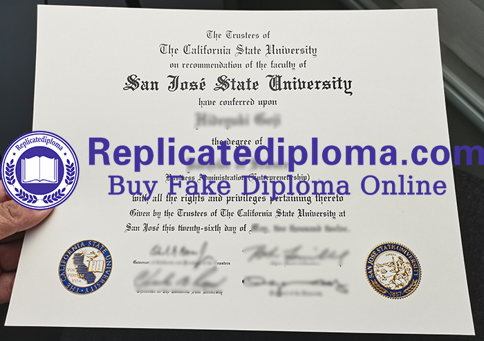 San Jose State University diploma