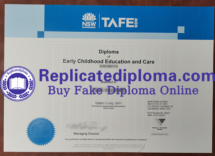 TAFE NSW diploma of Early Childhood Education and Care