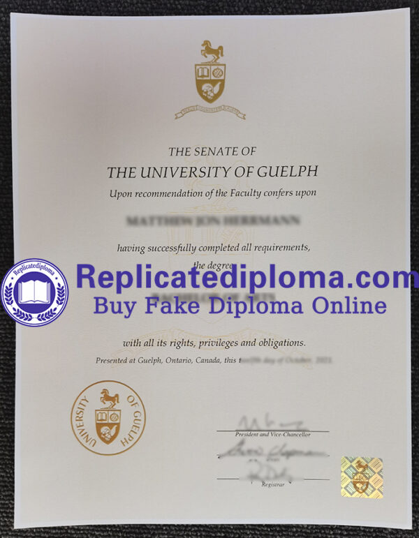 Buy University Of Guelph Degree Certificate U Of G Diploma   University Of Guelph Degree 600x771 