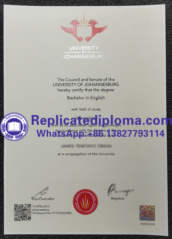 University of Johannesburg diploma