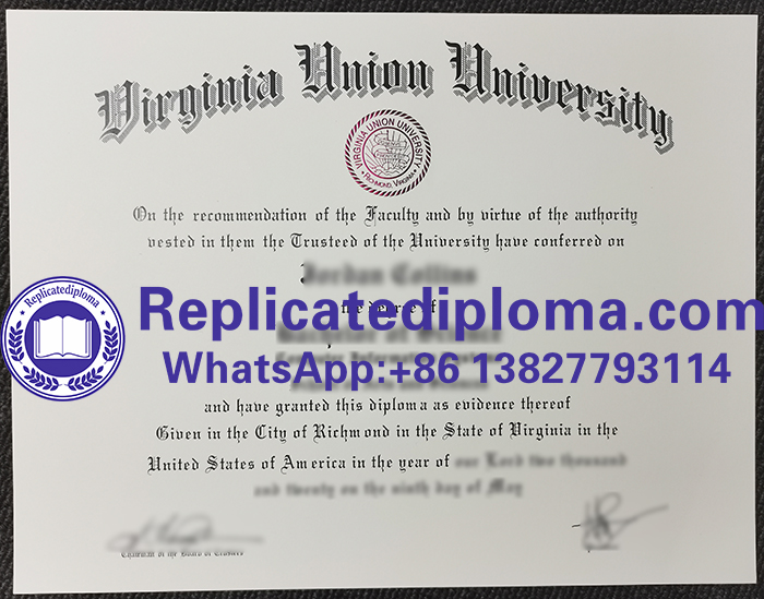 Virginia Union University diploma