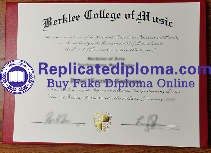 Berklee College of Music diploma