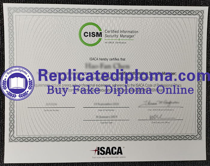 CISM Certificate