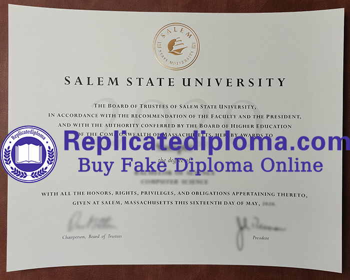 Salem State University diploma