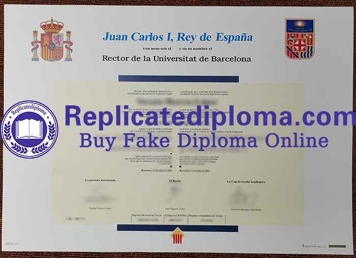 University of Barcelona diploma