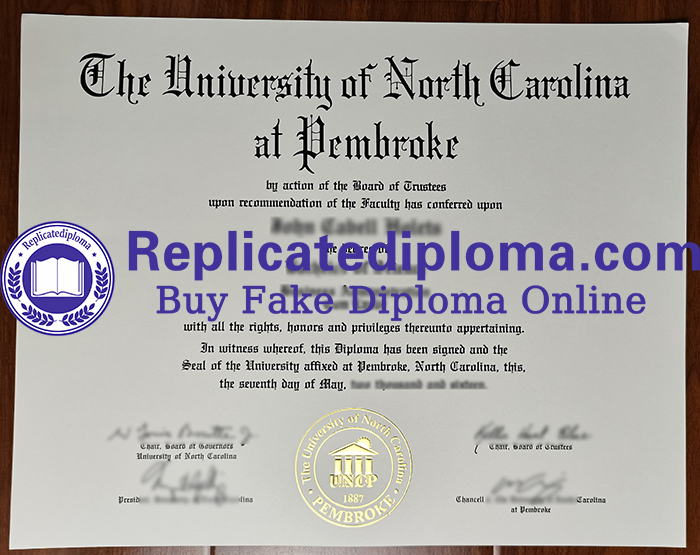 University of North Carolina at Pembroke diploma