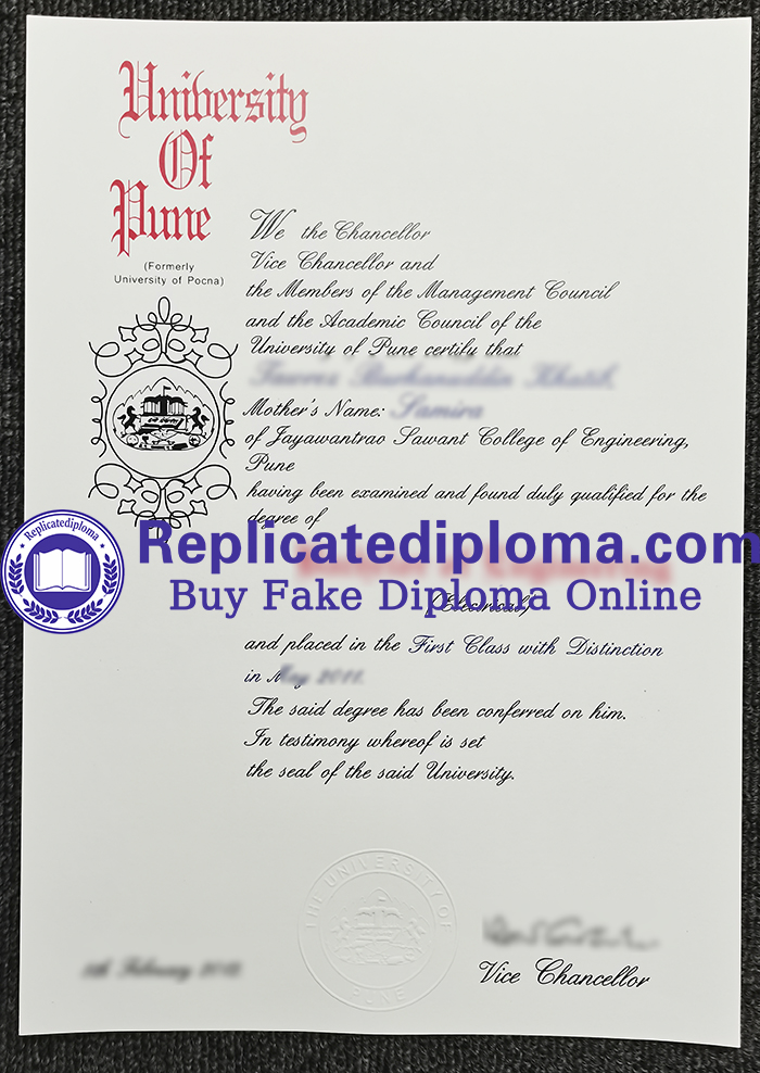 University of Pune diploma