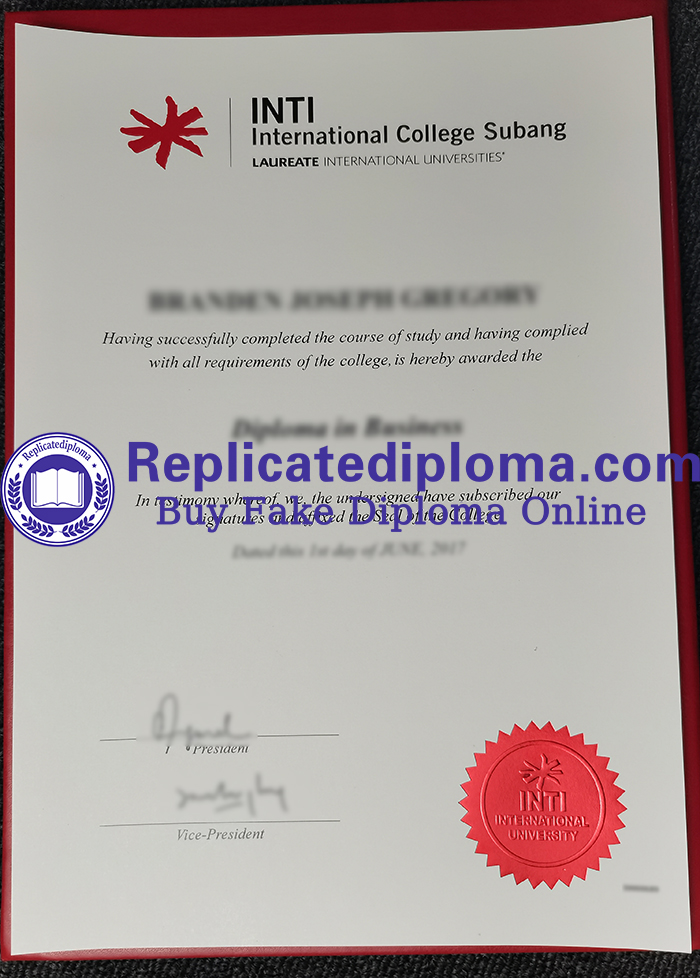 INTI International College Subang diploma