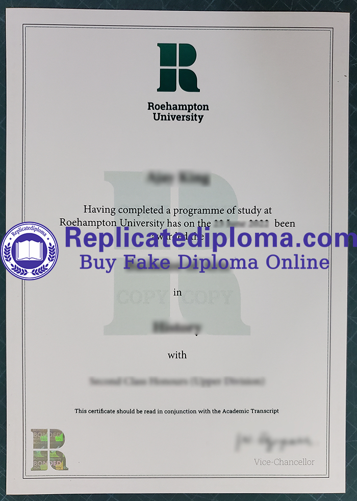 Roehampton University diploma