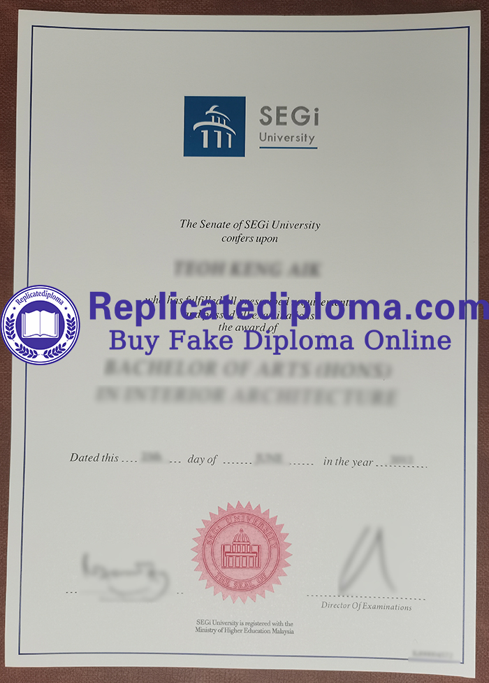 SEGi University and Colleges diploma