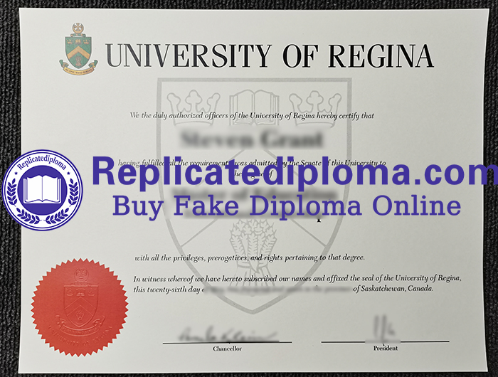 University of Regina diploma