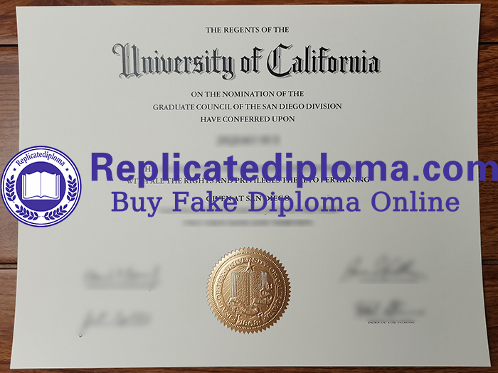 UC San Diego diploma