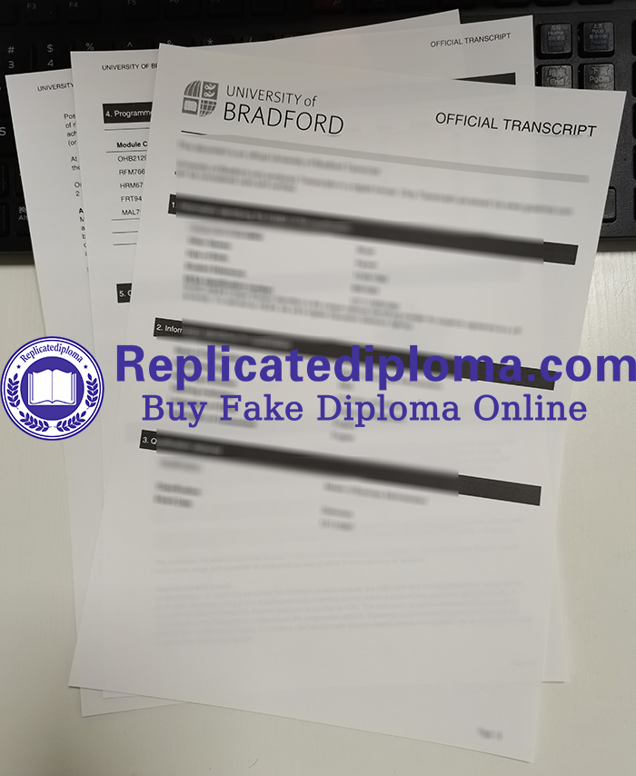 University of Bradford transcript